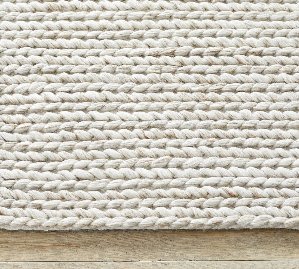 chunky knit sweater rug